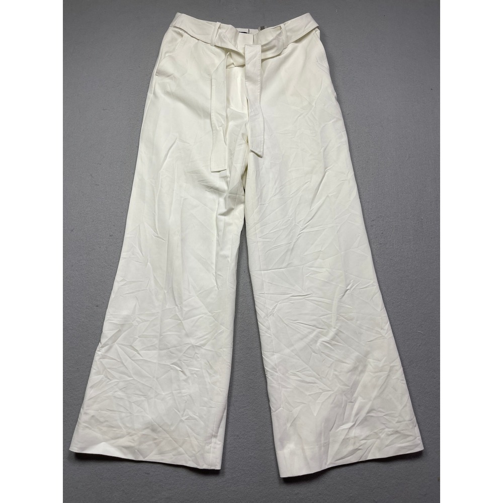 Tommy Hilfiger Wide Leg Pants Polyester Blend White Size 6 W30 Womens
